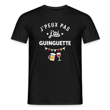 J'peux pas j'ai guinguette tee - T-shirt homme - noir - Devant - AI Model Male 178 light (178cm)