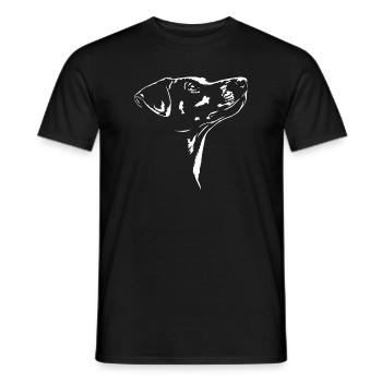 German Pinscher Silhouette Dog Dog Wilsigns - Men's T-Shirt - black - Front - AI Model Male 178 light (178cm)