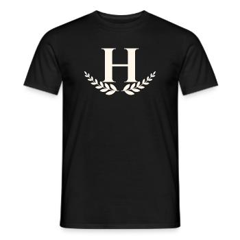 h - Men's T-Shirt - black - Front - AI Model Male 178 light (178cm)