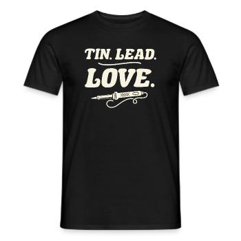 Soldering PCB Tin Lead Love Solder Electronics - Men's T-Shirt - black - Front - AI Model Male 178 light (178cm)