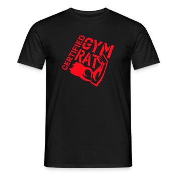 Certified Gym Rat Lustig Fitness Training Spruch - Männer T-Shirt - Schwarz - Vorne - AI Model Male 178 light (178cm)