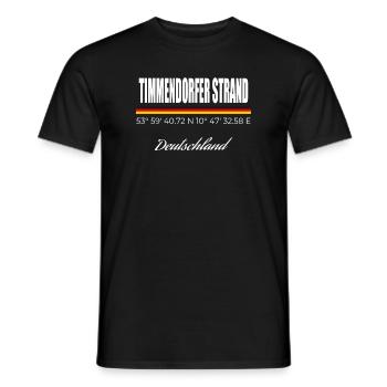 Timmendorfer Strand - Männer T-Shirt - Schwarz - Vorne - AI Model Male 178 light (178cm)