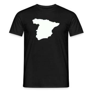 Spain Maps Silhouette Design - Men's T-Shirt - black - Front - AI Model Male 178 light (178cm)