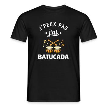 J'peux pas j'ai Batucada - T-shirt homme - noir - Devant - AI Model Male 178 light (178cm)