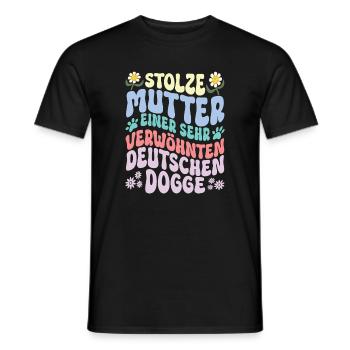 Stolze Hundemama einer Dogge - Männer T-Shirt - Schwarz - Vorne - AI Model Male 178 light (178cm)