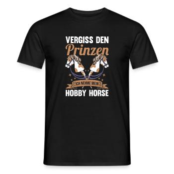 Steckenpferd Hobbyhorse Hobby Horsing - Männer T-Shirt - Schwarz - Vorne - AI Model Male 178 light (178cm)