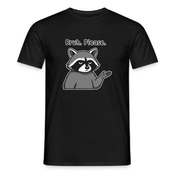 Mec, s’il te plaît, le Mème des ratons laveurs - T-shirt homme - noir - Devant - AI Model Male 178 light (178cm)