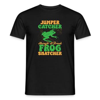 Frog Catcher Jumper Catcher Always A Proud Frog - Men's T-Shirt - black - Front - AI Model Male 178 light (178cm)