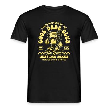 Club des Pères Cool - Cadeau Papa 2026 - T-shirt homme - noir - Devant - AI Model Male 178 light (178cm)