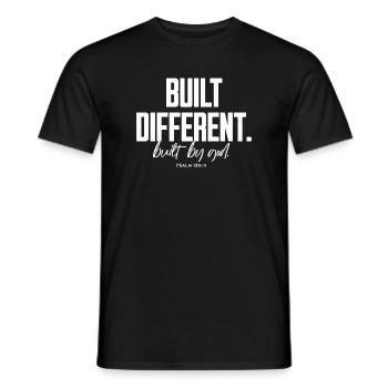 Built Different Built By God Psalm 139:14 - Männer T-Shirt - Schwarz - Vorne - AI Model Male 178 light (178cm)