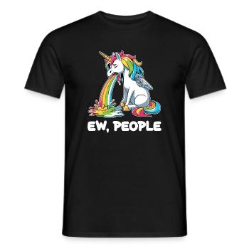 Licorne arc-en-ciel crache arc-en-ciel - T-shirt homme - noir - Devant - AI Model Male 178 light (178cm)
