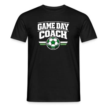 Soccer Training Youth Sports Coach - Men's T-Shirt - black - Front - AI Model Male 178 light (178cm)