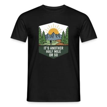 Wandern Camping Trekking Draußen Natur Berg - Männer T-Shirt - Schwarz - Vorne - AI Model Male 178 light (178cm)