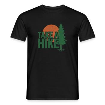 Wandern Camping Trekking Draußen Natur Berg - Männer T-Shirt - Schwarz - Vorne - AI Model Male 178 light (178cm)