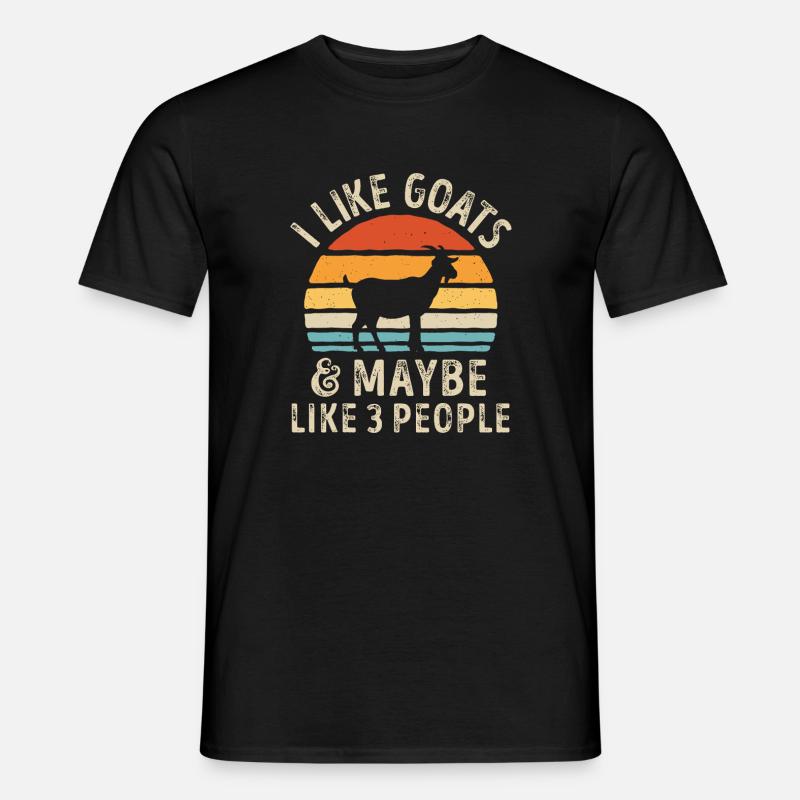 Ziegen-Sonnenuntergang-Meme-Tee - Männer T-Shirt - Schwarz