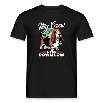 Funny Dog Breed Basset Hound - Männer T-Shirt - Schwarz - Vorne - AI Model Male 178 light (178cm)