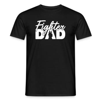 Papa combattant silhouette blanche Silhouette audacieuse Slogan Art - T-shirt homme - noir - Devant - AI Model Male 178 light (178cm)