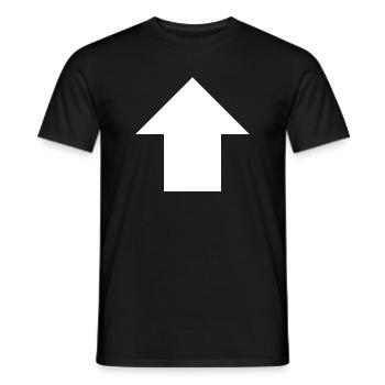 Panneau flèche vers le haut - T-shirt homme - noir - Devant - AI Model Male 178 light (178cm)