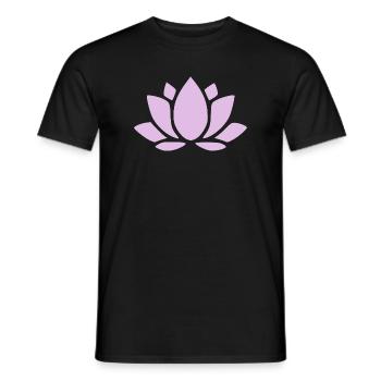 Lotus Flower Lotus Flower Violet Flower Flower Yoga - Men's T-Shirt - black - Front - AI Model Male 178 light (178cm)