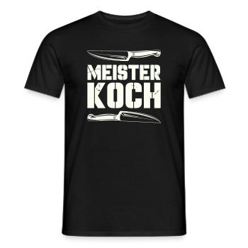 meister_koch- - T-shirt homme - noir - Devant - AI Model Male 178 light (178cm)