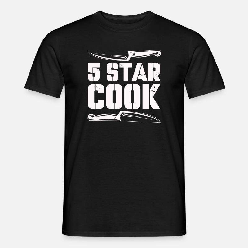 5_star_cook- - Männer T-Shirt - Schwarz