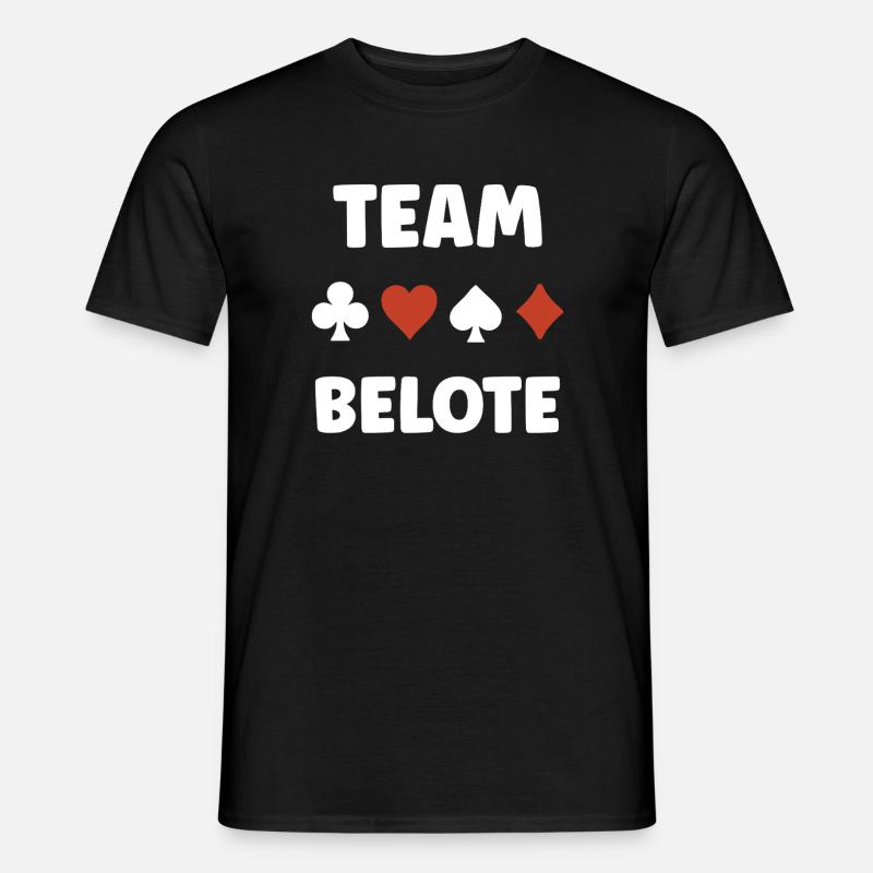Belote - Männer T-Shirt - Schwarz