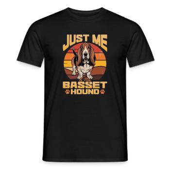 Funny Dog Breed Basset Hound - Männer T-Shirt - Schwarz - Vorne - AI Model Male 178 light (178cm)