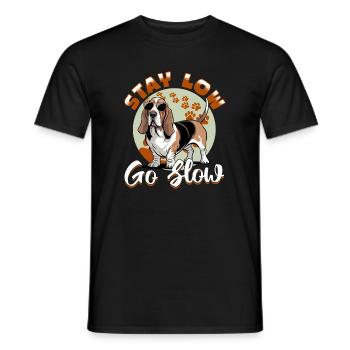 Funny Dog Breed Basset Hound - Männer T-Shirt - Schwarz - Vorne - AI Model Male 178 light (178cm)