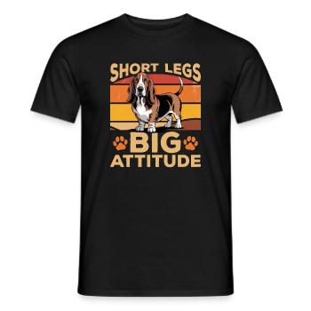 Funny Dog Breed Basset Hound - Männer T-Shirt - Schwarz - Vorne - AI Model Male 178 light (178cm)
