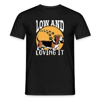 Funny Dog Breed Basset Hound - Männer T-Shirt - Schwarz - Vorne - AI Model Male 178 light (178cm)