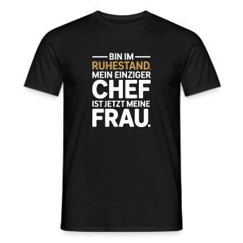 Rentner Bin Im Ruhestand Pensionär Kollege Rente - Männer T-Shirt - Schwarz - Vorne - AI Model Male 178 light (178cm)