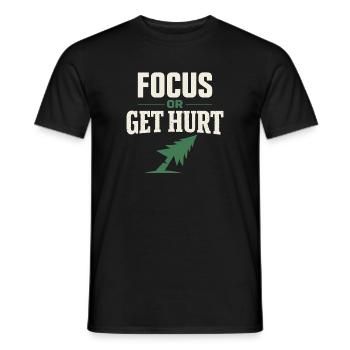 lumberjack therapy, logger therapy humor, - Men's T-Shirt - black - Front - AI Model Male 178 light (178cm)