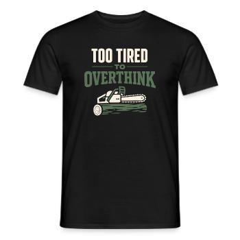 lumberjack therapy, logger therapy humor, - Men's T-Shirt - black - Front - AI Model Male 178 light (178cm)