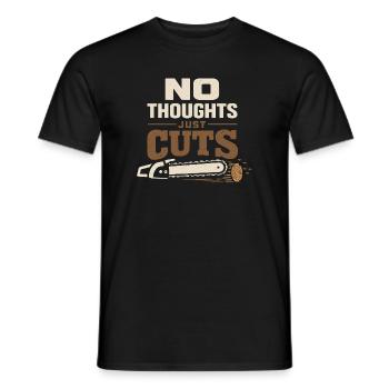 lumberjack therapy, logger therapy humor, - Men's T-Shirt - black - Front - AI Model Male 178 light (178cm)