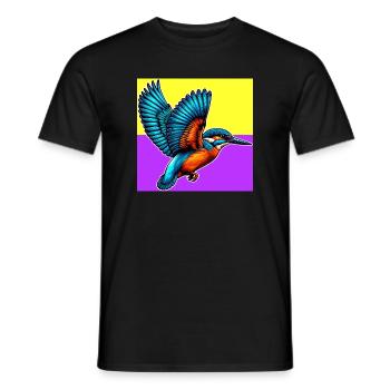 martin-pêcheur - T-shirt homme - noir - Devant - AI Model Male 178 light (178cm)