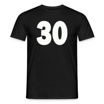 30- - Men's T-Shirt - black - Front - AI Model Male 178 light (178cm)