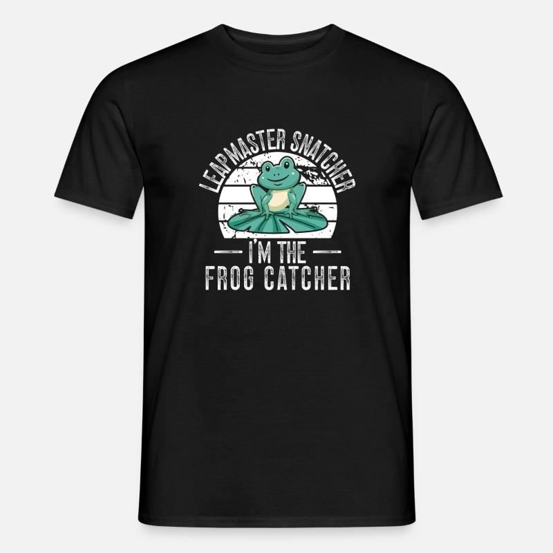 Frog Catcher Leapmaster Snatcher Frog - Men’s T-shirt - black