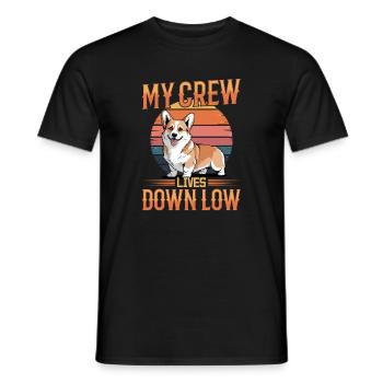 Corgi de race de chien drôle - T-shirt homme - noir - Devant - AI Model Male 178 light (178cm)
