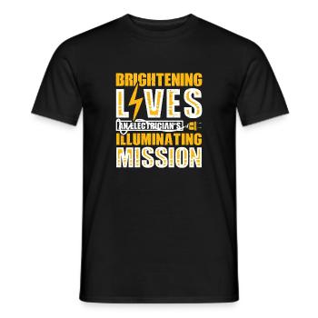 Électricien, technicien en électronique, électricien - T-shirt homme - noir - Devant - AI Model Male 178 light (178cm)