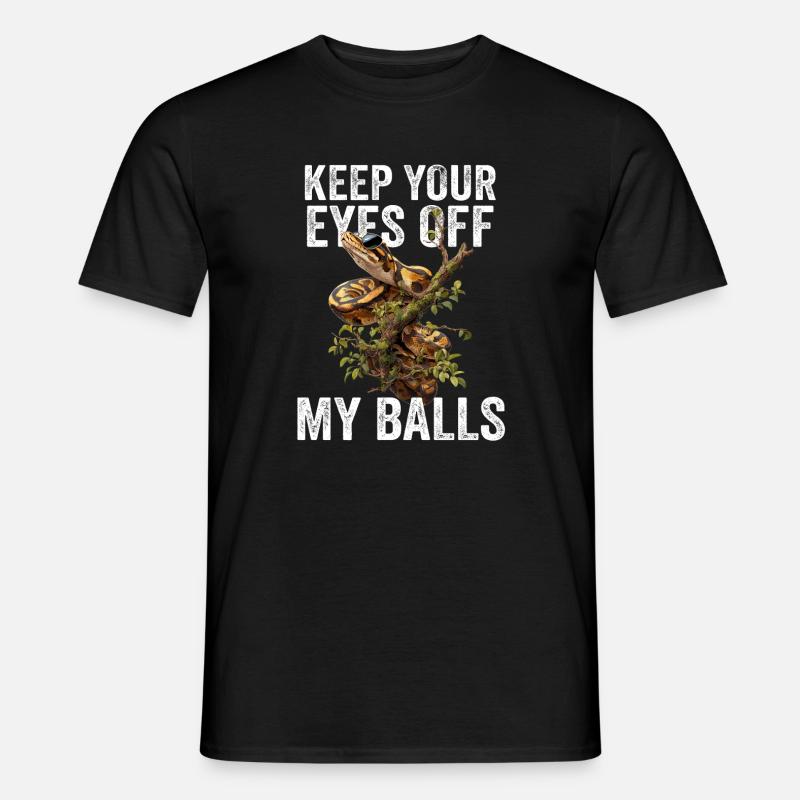 Königspython Schlangen Liebhaber Terrarium Python - Männer T-Shirt - Schwarz