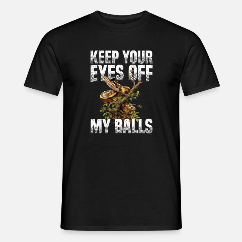 Königspython Schlangen Liebhaber Terrarium Python - Männer T-Shirt - Schwarz