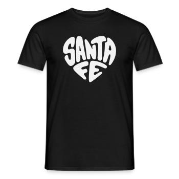 Santa Fe, New Mexico Heart Design - Men's T-Shirt - black - Front - AI Model Male 178 light (178cm)