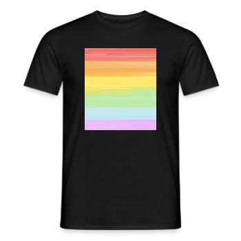 Pastel Rainbow Gradient LGBTQ Pride - Men's T-Shirt - black - Front - AI Model Male 178 light (178cm)