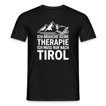 Tirol Urlaubs Spruch Tiroler Berge Wandern - Männer T-Shirt - Schwarz - Vorne - AI Model Male 178 light (178cm)