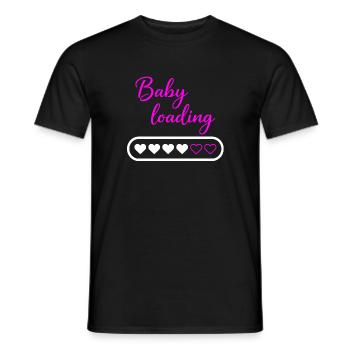 Chargement de bébé - T-shirt homme - noir - Devant - AI Model Male 178 light (178cm)