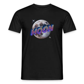 Moon - Outer Space Series - Men's T-Shirt - black - Front - AI Model Male 178 light (178cm)