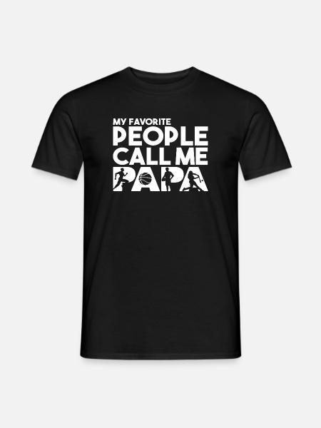 Lieblingsleute nennen mich Papa Sportpapa - Männer T-Shirt - Schwarz