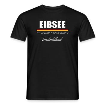 Eibsee - Männer T-Shirt - Schwarz - Vorne - AI Model Male 178 light (178cm)