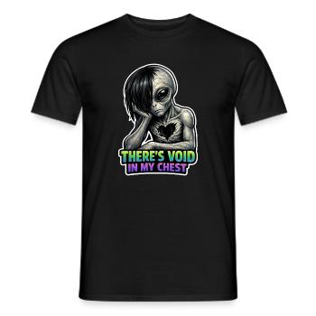 Alien Lover, Funny Alien, Cute Alien, Emo, - Men's T-Shirt - black - Front - AI Model Male 178 light (178cm)