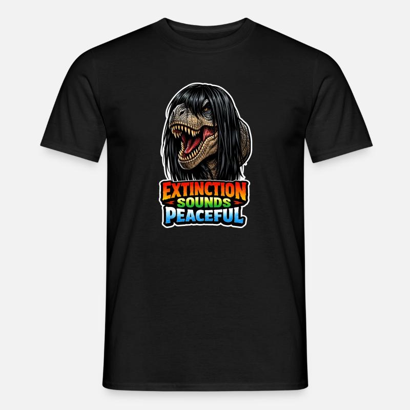 Emo-dinosaurier, Trauriger Dino, Emotionaler - Männer T-Shirt - Schwarz